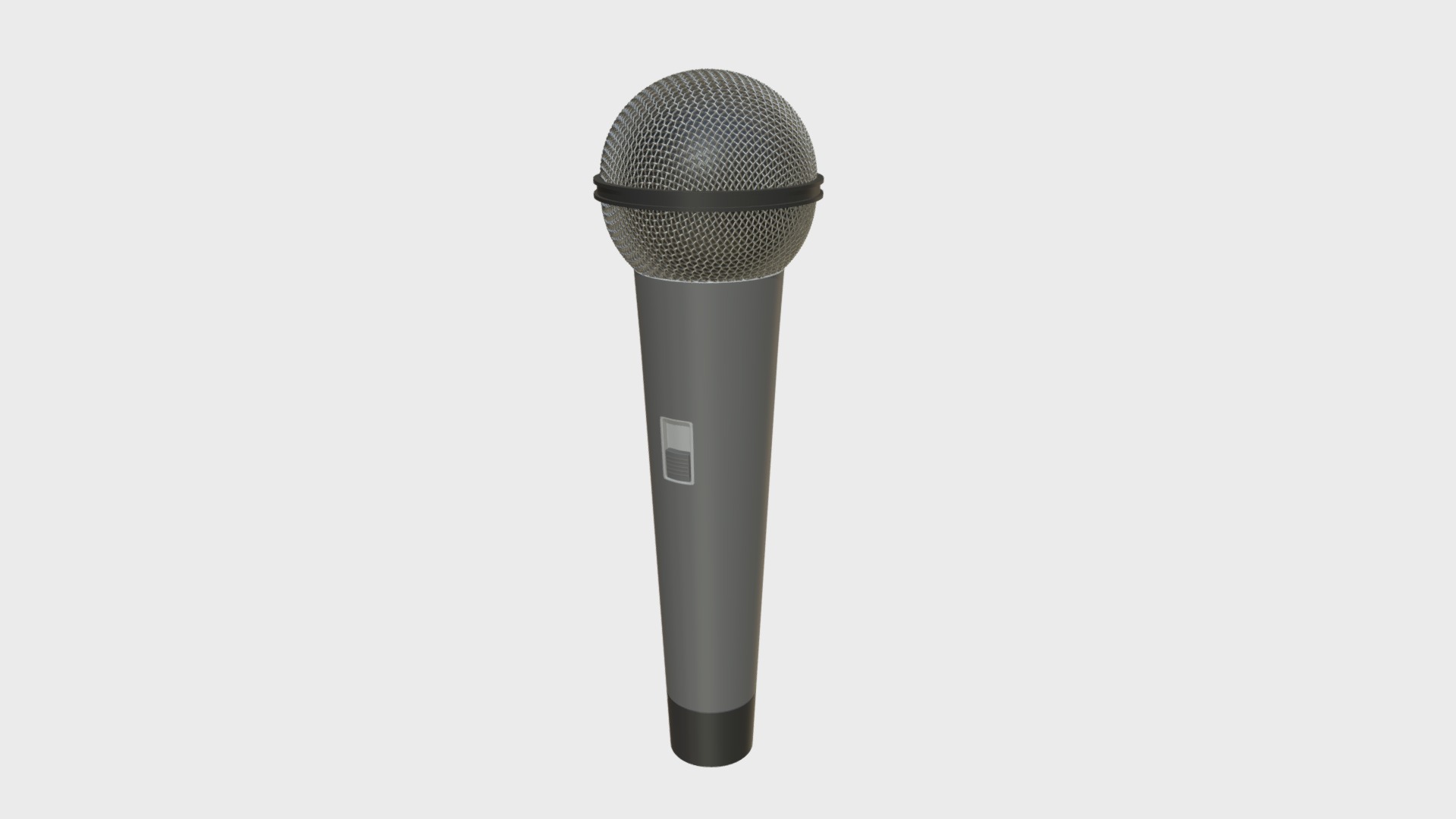 3D model Traditional Microphone - This is a 3D model of the Traditional Microphone. The 3D model is about a black microphone with a white background.