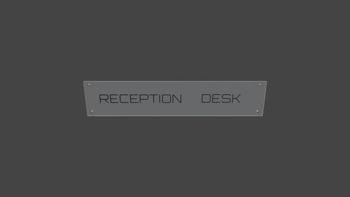 OutThere Reception Desk Sign 3D Model