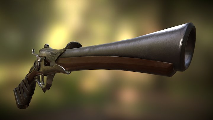 Hunter Pistol 3D Model