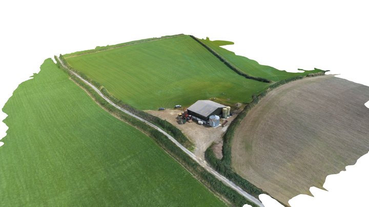 Devon Farm Field and Shed Development 3D Model
