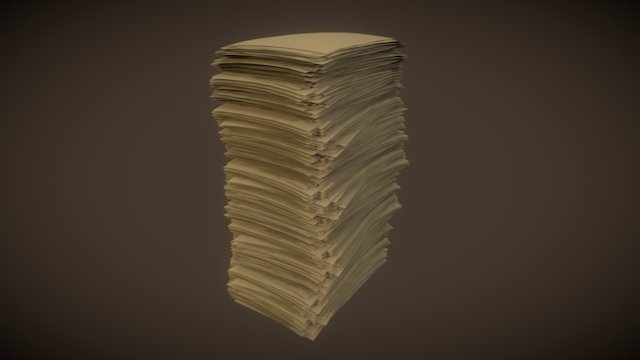 Paper Pile (Pilha de papéis) 3D Model