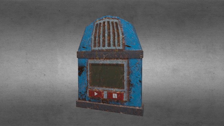 Retro-futuristic Audio Player 3D Model
