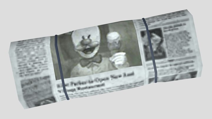 Ice Scream 3: Joseph's Sullivan Newspaper 3D Model