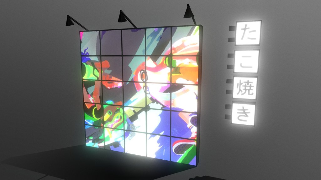 Neon Shibuya Billboard Lettering