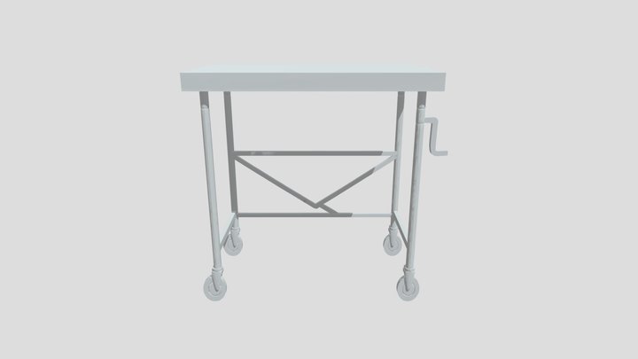 Adjustable rolling stainless work table 3D Model