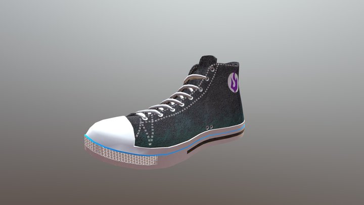 Canvas Shoe 3D Model