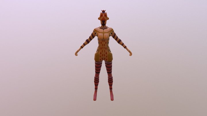 Mascota Femenina 3D Model