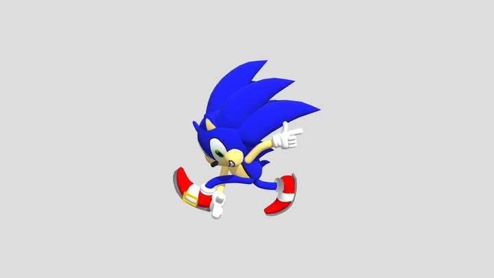 Sonic Adventure stile Sonic in 3D 3D Model