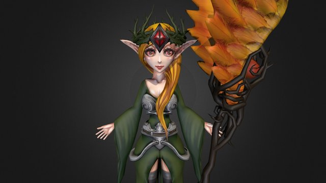 ELF QUEEN-----Eve - MoonDeer 3D Model