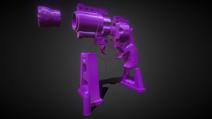 Harley Quinn Handgun 3D Print 3D Model