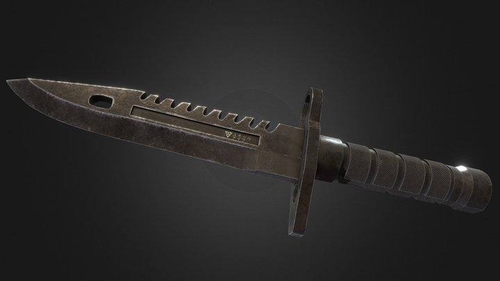 Bayonet knife 3D Model