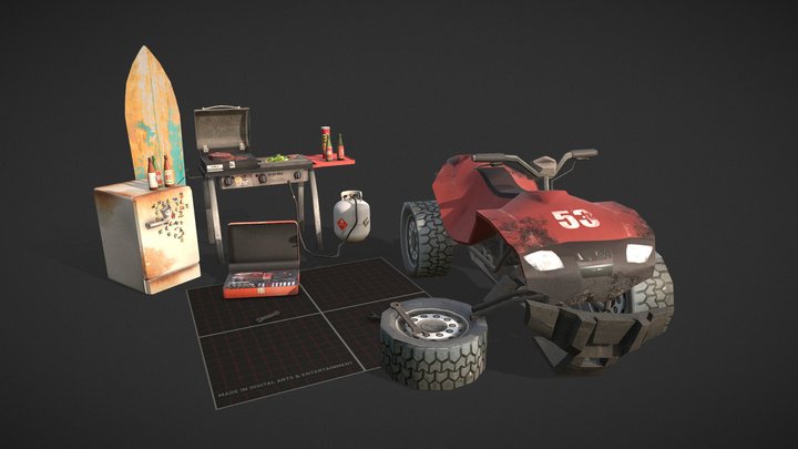DAE 5 Finished props - By the ocean 3D Model