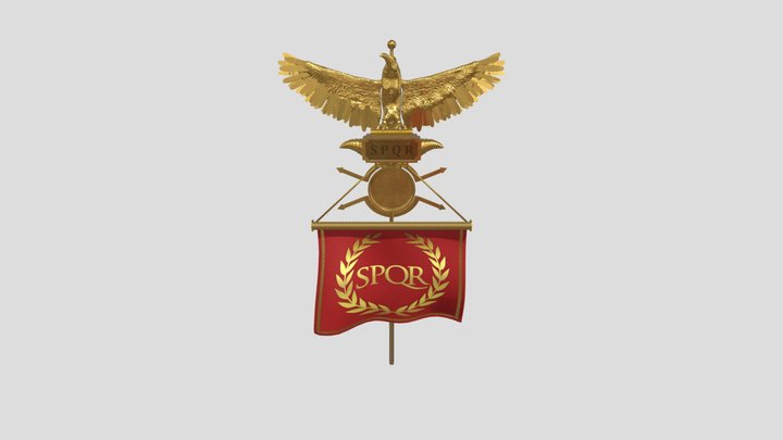 Estandarte Romano - SPQR 3D Model