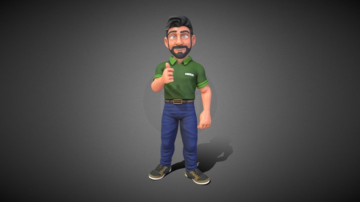 Jonas - PIBI Mascot 3D Model