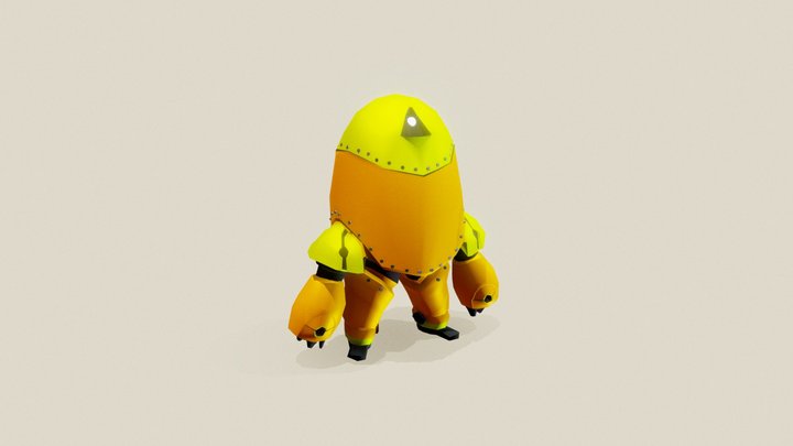 Robot: the one with bolts, oranges and greens 3D Model