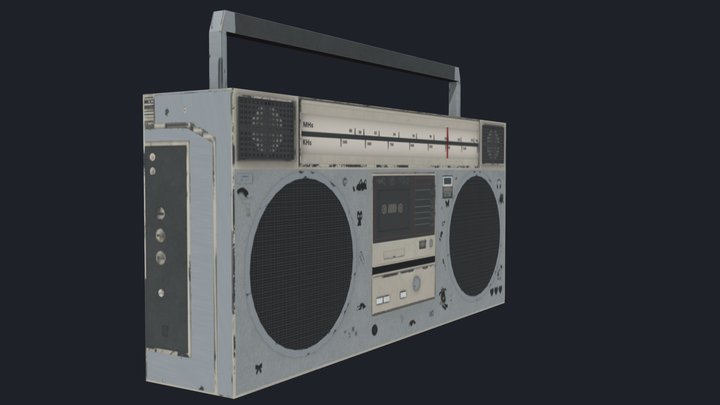 Low Poly Retro Boombox
