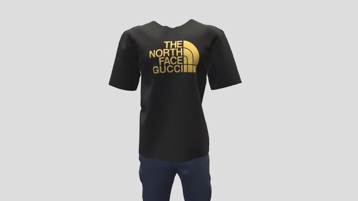 Gucci X North Face Tshirt 3D Model