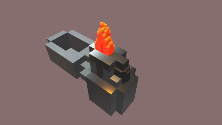 Mobile Eco fire prop 3D Model