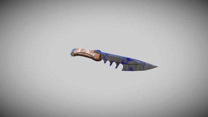 Old worn down war knife 3D Model