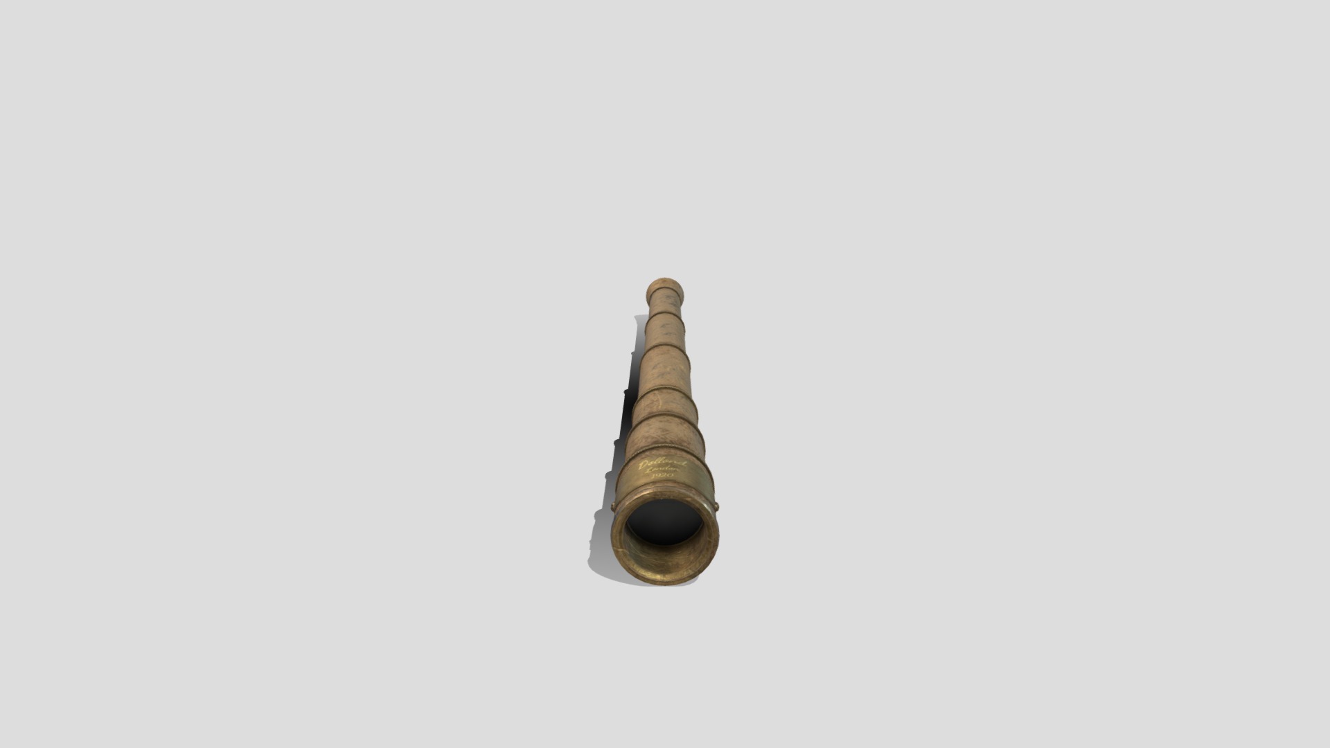 3D model Antique Spygass - This is a 3D model of the Antique Spygass. The 3D model is about a close-up of a screw.