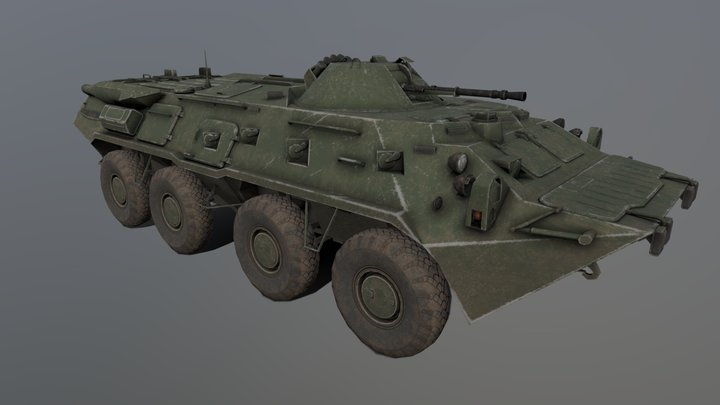 BTR80 lowpoly 3D Model