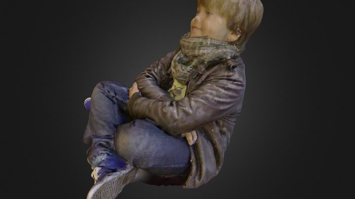 Modelo niño sentado 3D Model
