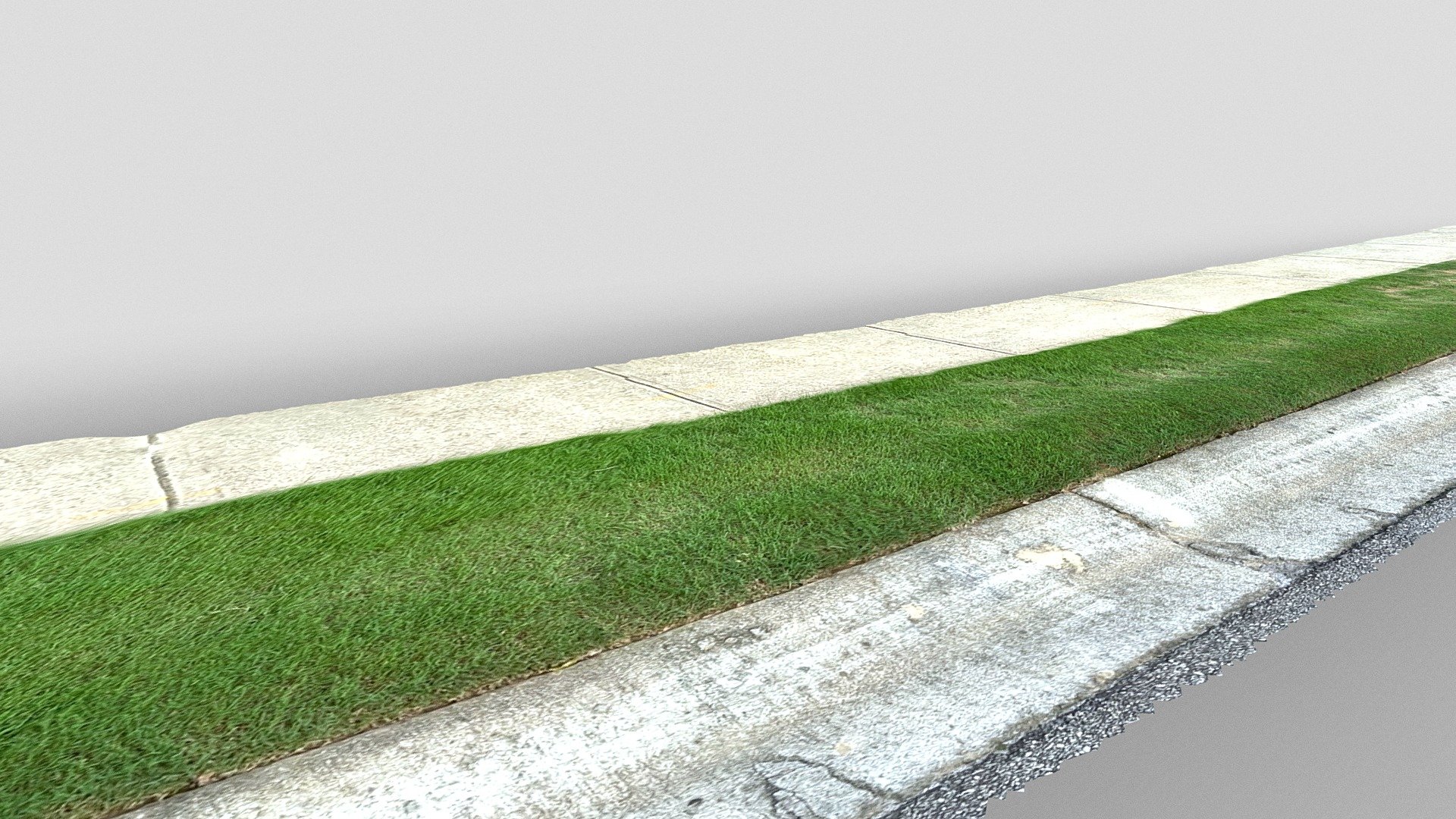 Grass Strip along road with rolled curb Download Free 3D model by Marc Sawyer