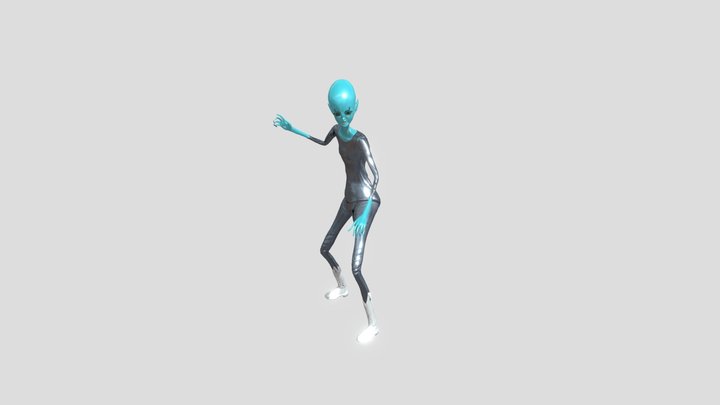 Standing React Death Forward 3D Model