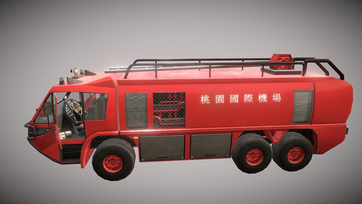 Fire Car 3D Model