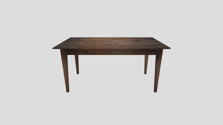 Classic  Wooden  Table 01 3D Model