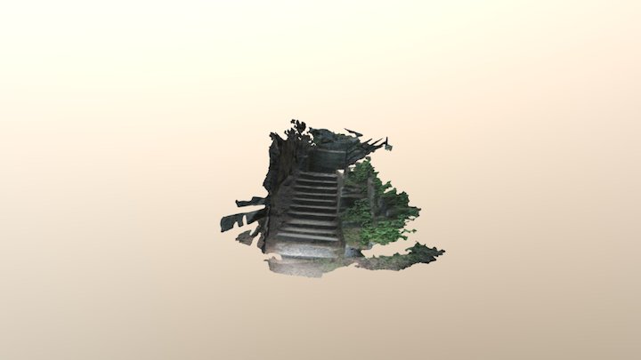 秋保-階段 Simplified 3d Mesh 3D Model