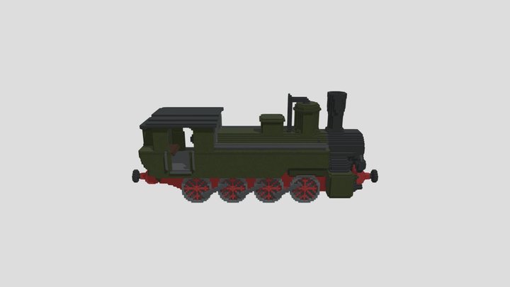 Lokomotive voxel 3D Model