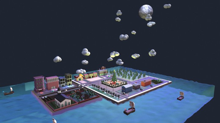 My first city for IDP 3D Model