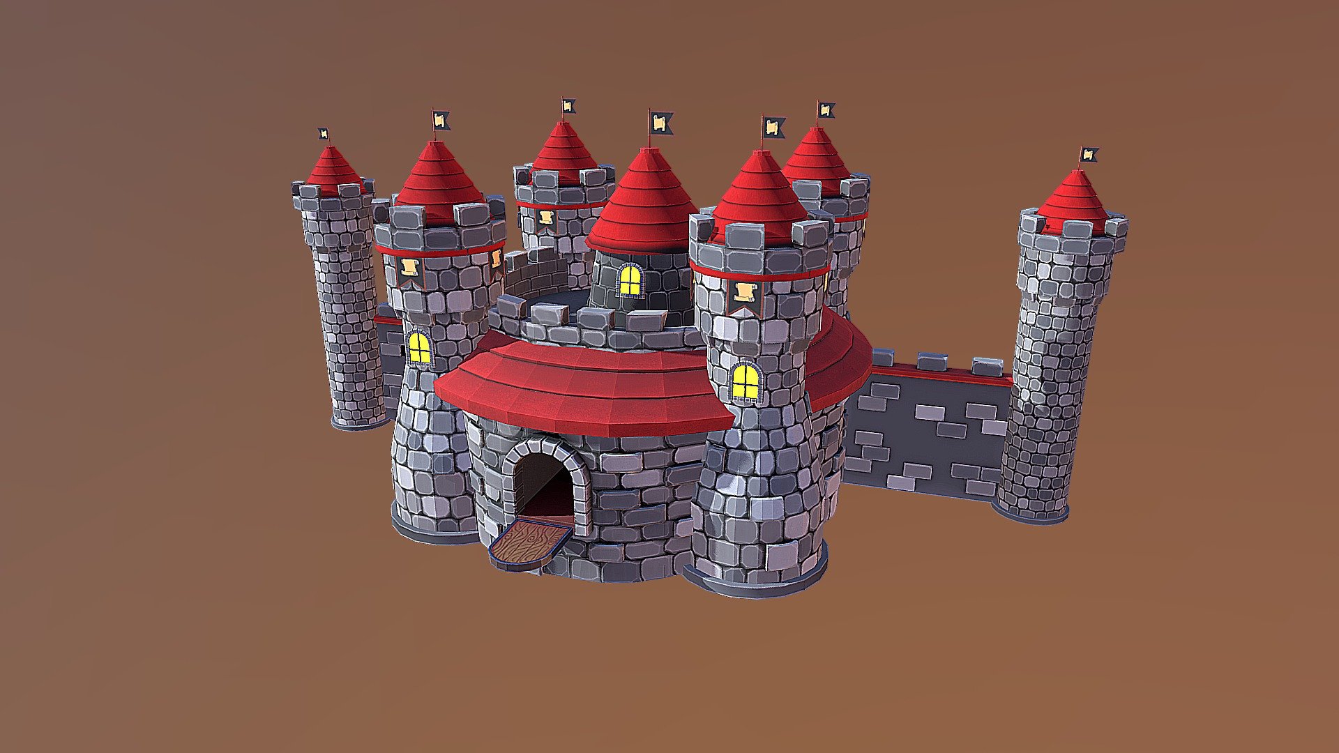 Stylized Castle 3d Model By Paolavalenciamu 7ae8b37 Sketchfab