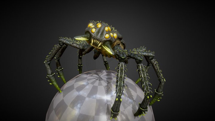 Spider Creature - Crawler Arach 3D Model