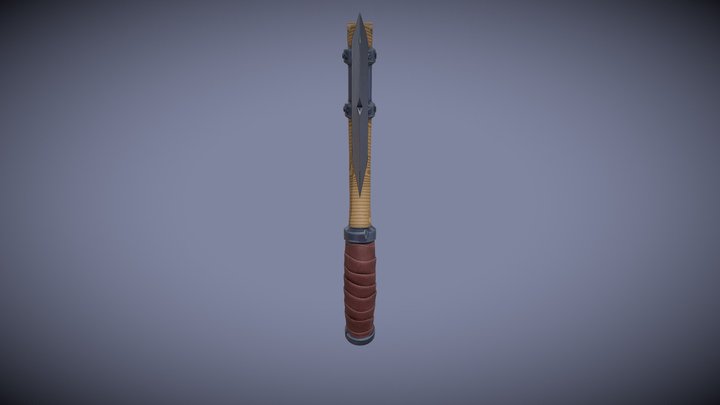 Stylized Medieval Hatchet 3D Model