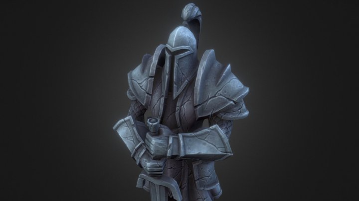 Warcraft Alliance Statue 3D Model