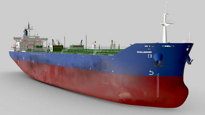 Oil Products Tanker_Green 3D Model