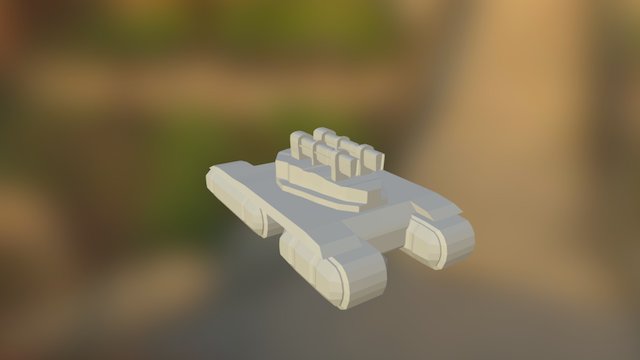 Futuristic Tank Short Range 3D Model