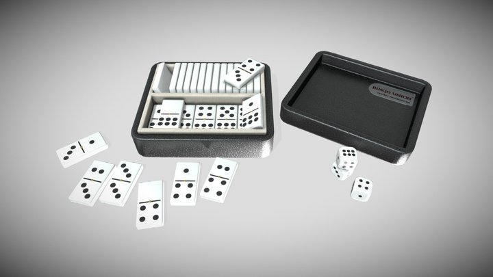 Rollin Dices And Dominoes 3D Model