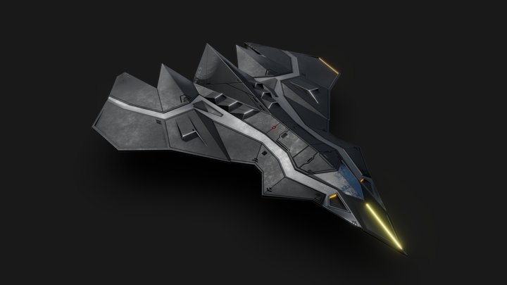 E 201 S sci fi Scout ship 3D Model