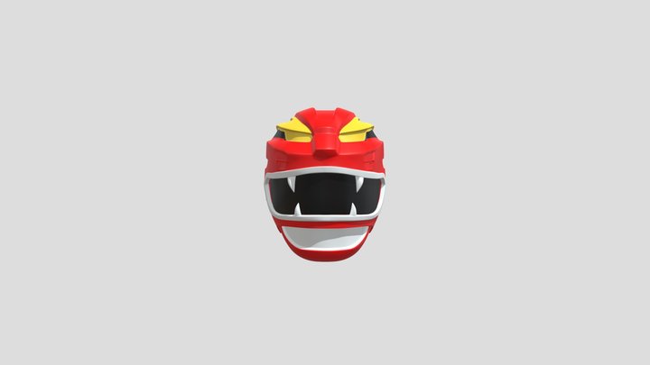 Red gaoranger head 3D Model