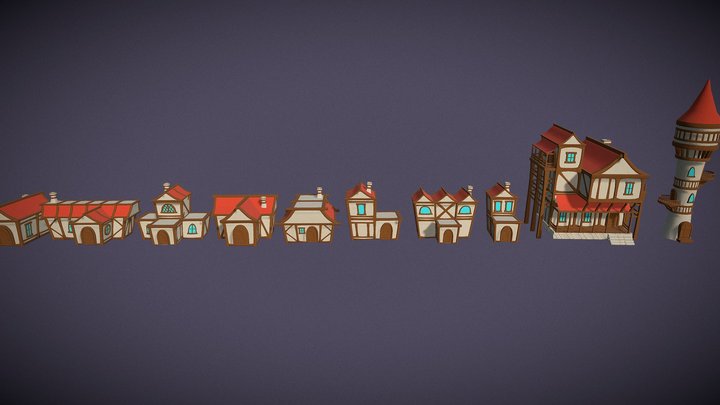 Building/Decoration Models for Kuisje Huisje 3D Model