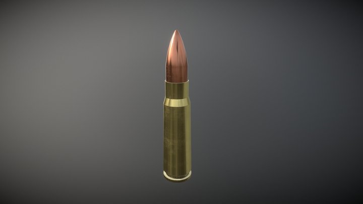 7.62 Bullet 3D Model