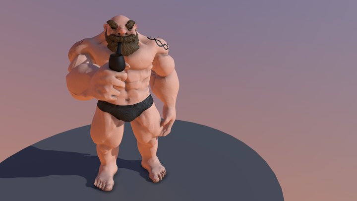 Muscle Dwarf xsam 3D Model