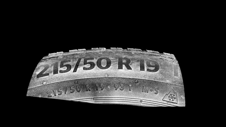 Ensenso B57: Tire Sidewall 3D Model