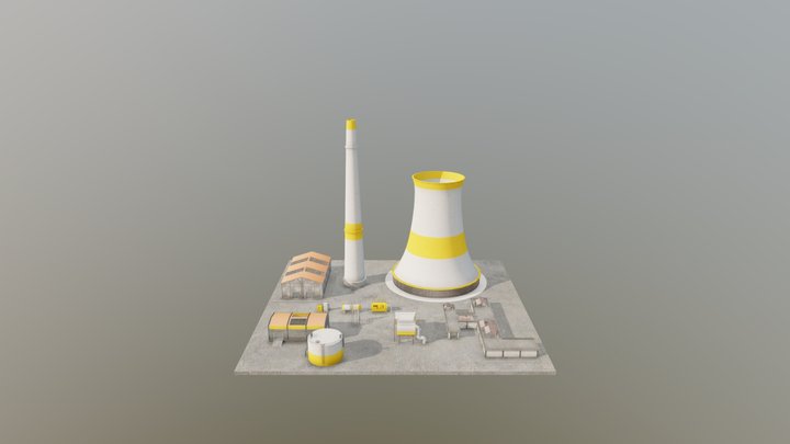 Power Plant Model 3D 3D Model