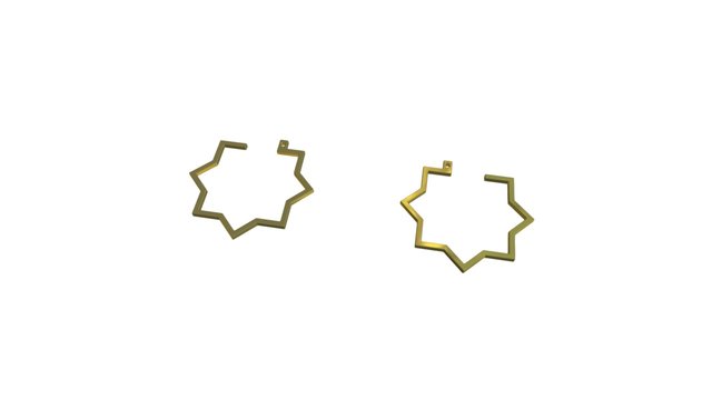 Star Earrings 3D Model