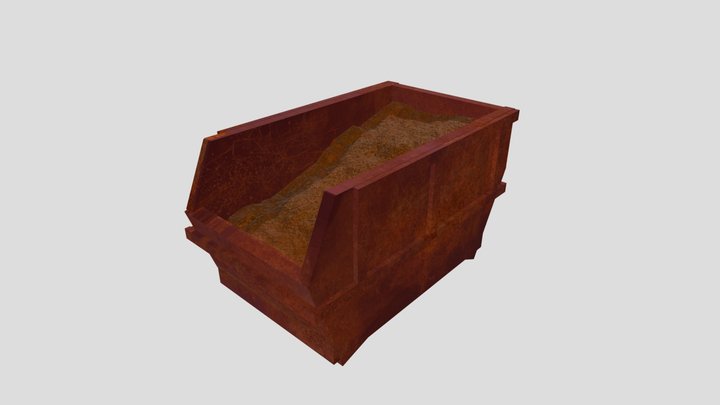 Container with dirt 3D Model