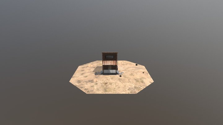 Wildwest Scene Textured (First Environment) 3D Model